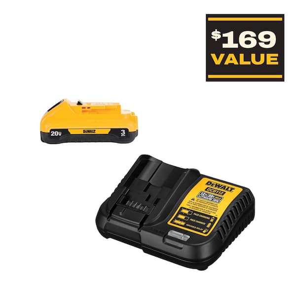 20V MAX Compact Lithium-Ion 3.0Ah Battery Pack with 12V to 20V MAX Charger