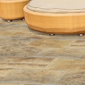 Take Home Tile Sample - Tuscany Scabas 6 in. x 6 in. Tumbled Travertine Paver Tile (0.25 sq. ft.)