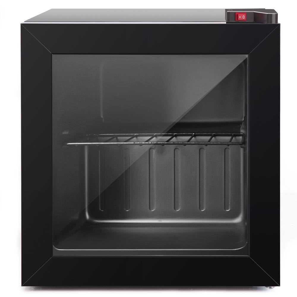 JEREMY CASS 1.1 cu. ft. Manual Defrost Upright Freezer in Black for Compact Space Small Freezer