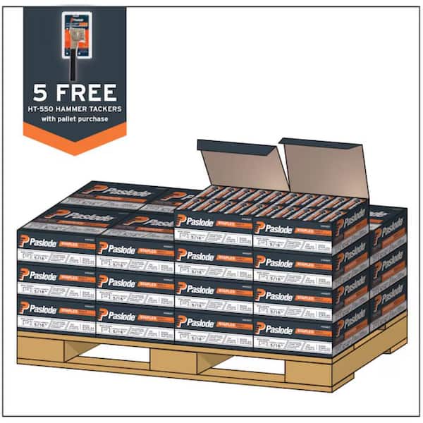 5010C 1/2 in. W Crown 3/8 in. Leg 1/2 Pallet 20-Gauge Galvanized Steel Construction Staples (5000 Per Box)