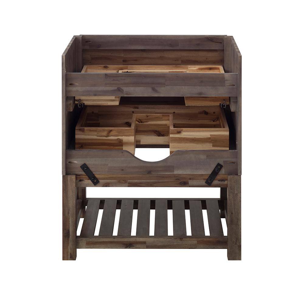 29" Brown Engineered Wood Freestanding Single Vanity Base