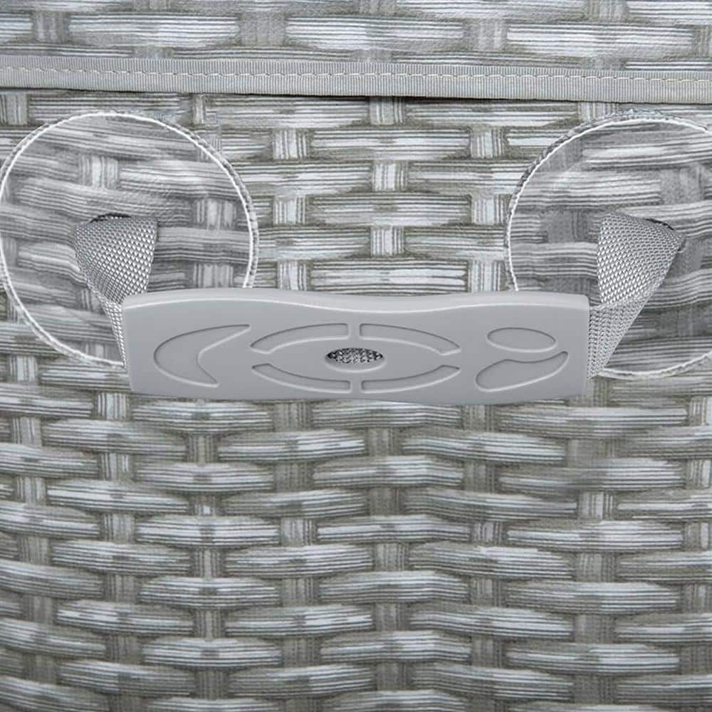 Bestway SaluSpa Gray Round Inflatable Hot Tub with EnergySense Cover