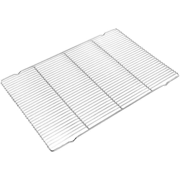 1 qt. Silver Stainless Steel Baking Tool Wire Cooling Rack Small Grid Compatible with Gas Electric Induction Cooktop