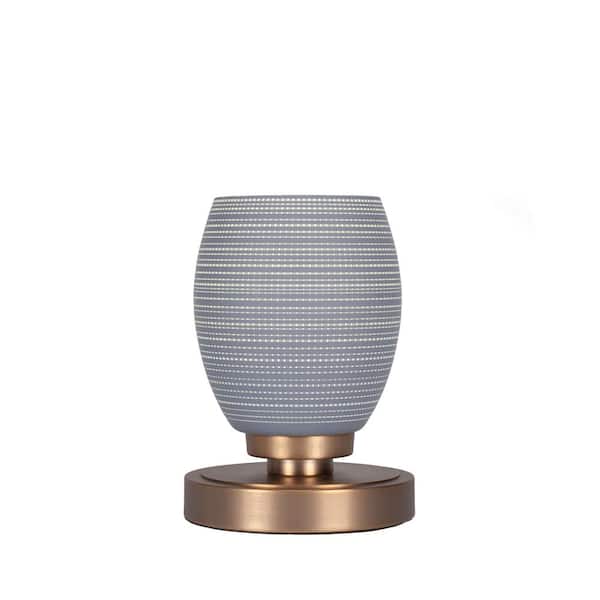 Unbranded Quincy 7.5 in. New Age Brass Accent Lamp with Glass Shade