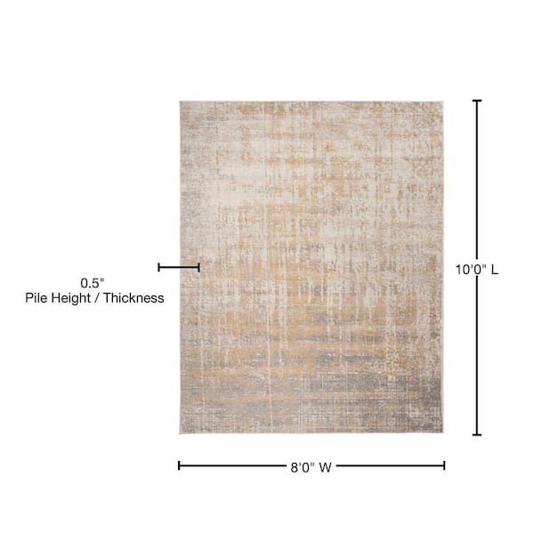 SAFAVIEH Adirondack Cream/Gold 8 ft. x 10 ft. Abstract Area Rug