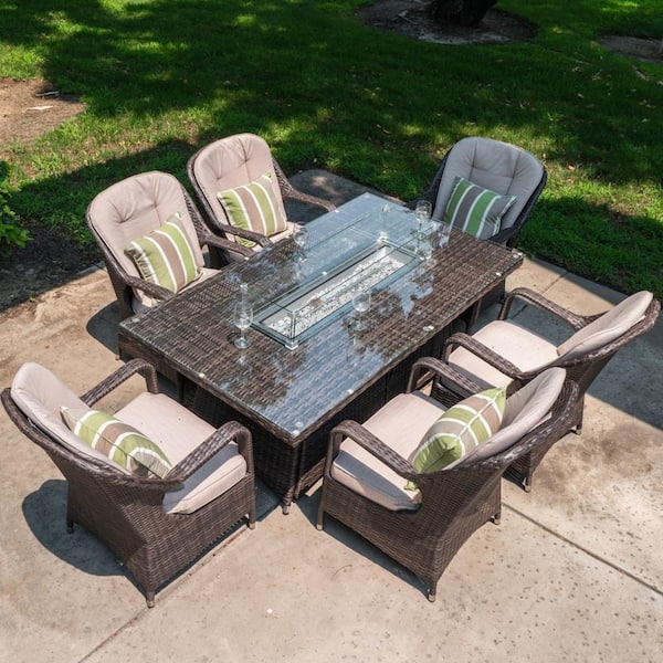 Gas fire table set sale