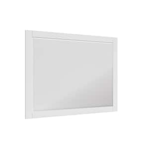 Galsaky 40 in. W x 32 in. H Rectangular Framed Surface-Mount Bathroom Vanity Mirror in Matte White