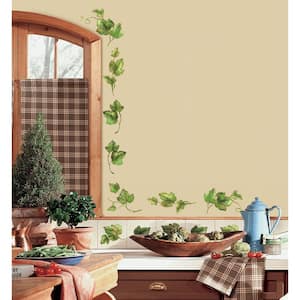 18 in. x 40 in. Evergreen Ivy 38-Piece Peel and Stick Wall Decals