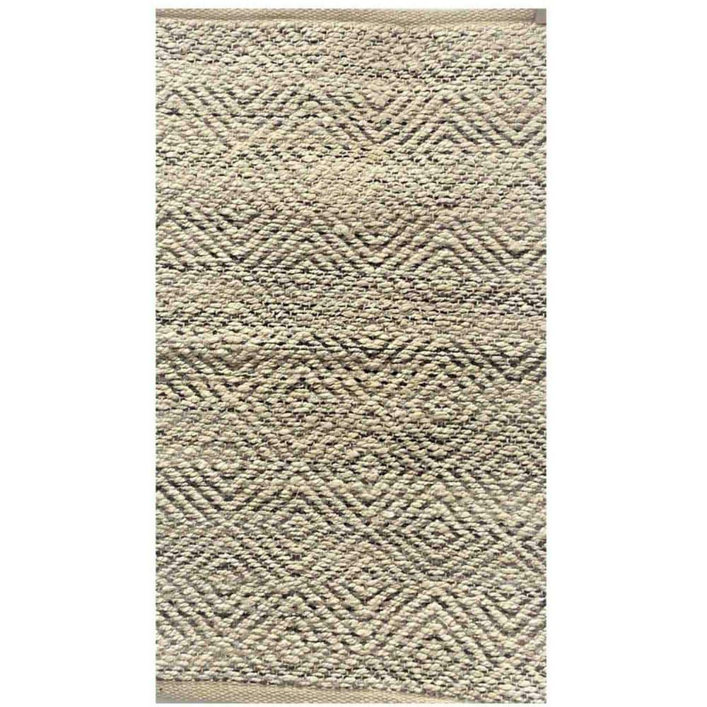 HomeRoots Bernadette Tan/Gray 2 ft. x 5 ft. Rectangle Area Rug ...