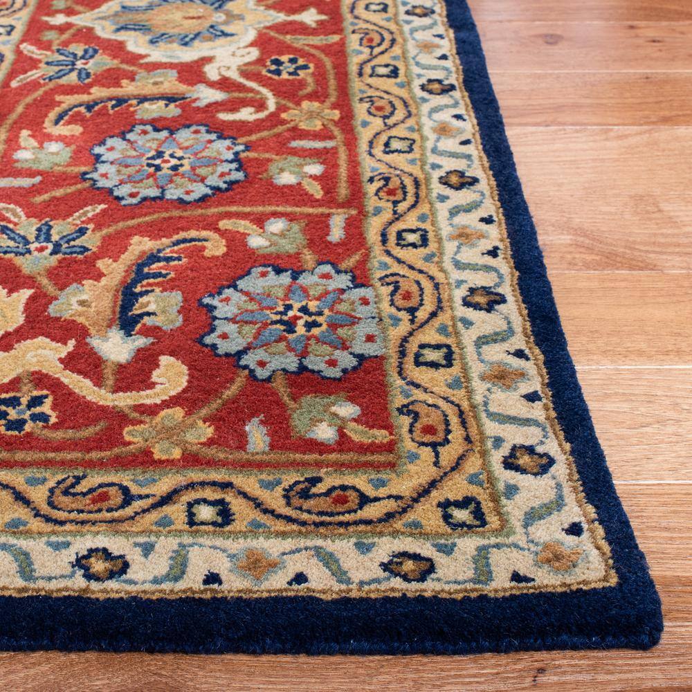 Handmade Black and Rust Wool Tufted 8' x 10' Rug