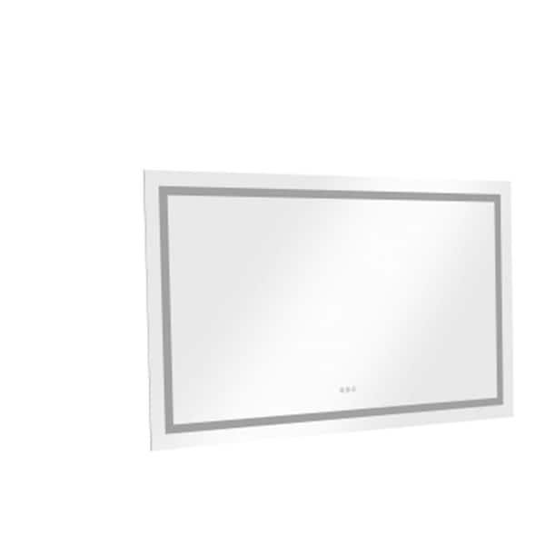 Andrea 60 in. W x 36 in. H Large Rectangular Frameless High Lumen LED Anti-Fog Dimmable Wall Mounted Bathroom Vanity Mirror