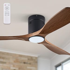 52 in. Indoor Flush Mount Ceiling Fan 3 Fan Blades with Lights and Remote Control