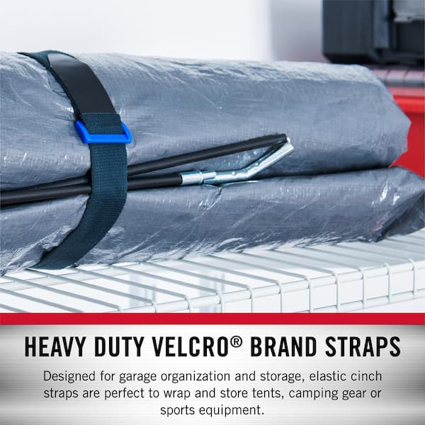 VELCRO Brand Industrial Strength 4in x 2in Strips, Black - 2 ct.