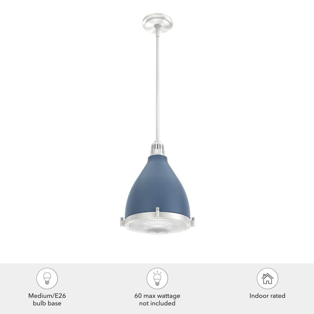Hunter Bluff View Indigo Blue LED Dome Pendant Light