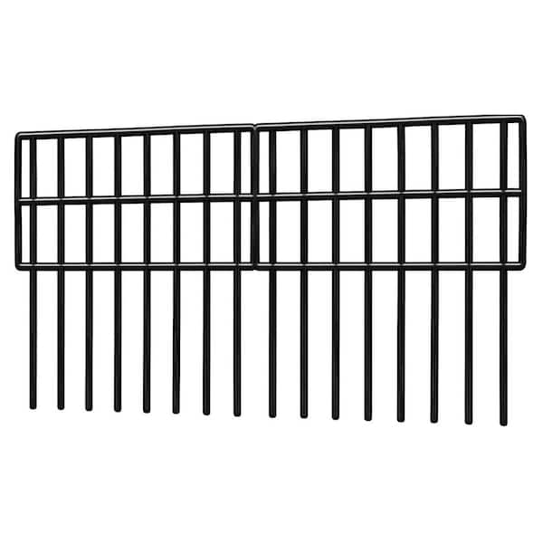 Animal Barrier Fence 13 in. (H) Black Modern Steel No Dig Garden Fence Panels 21 Pack 29.28 ft. (L)
