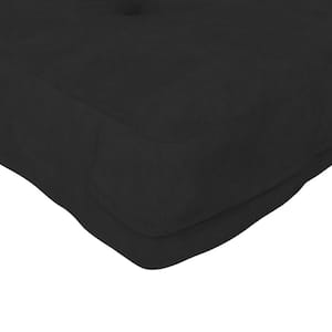 Eve 8 in. Thermobonded High Density Polyester Fill Foam Core Medium Comfort Tight Top Black Full Futon Mattress