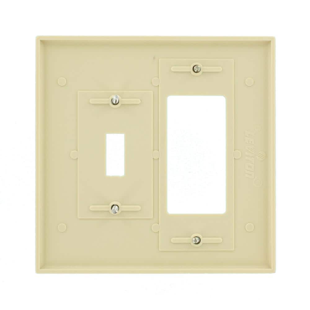 Ivory 2-Gang Oversized Plastic Wall Plate
