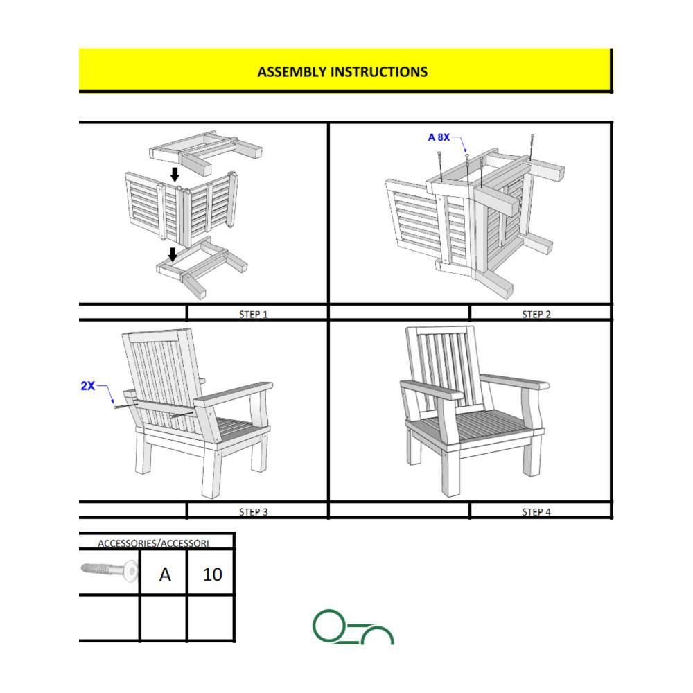Brown Teak Wood 5-Piece Outdoor Seating Set with Cushions