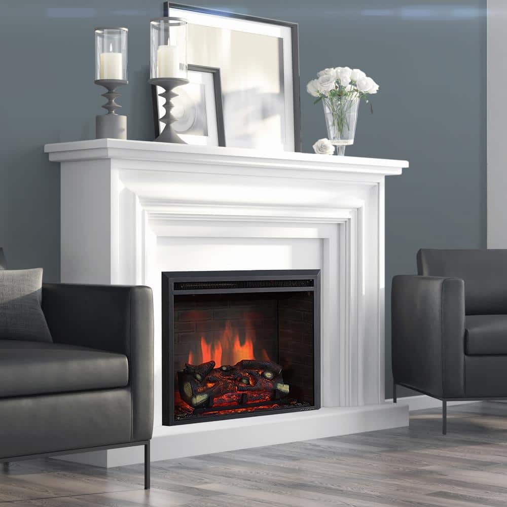 PuraFlame 26.2 in. Ventless Electric Fireplace Insert-HD43D - The Home ...