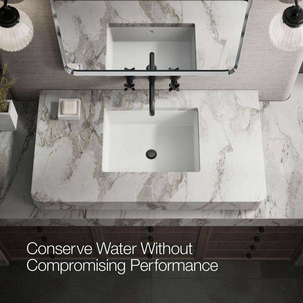 Matte Black Wall-Mount Bathroom Sink Faucet with Knurled Levers