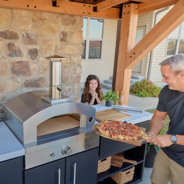 Backyard Discovery Timber Rock Propane Pizza Oven Outdoor Kitchen