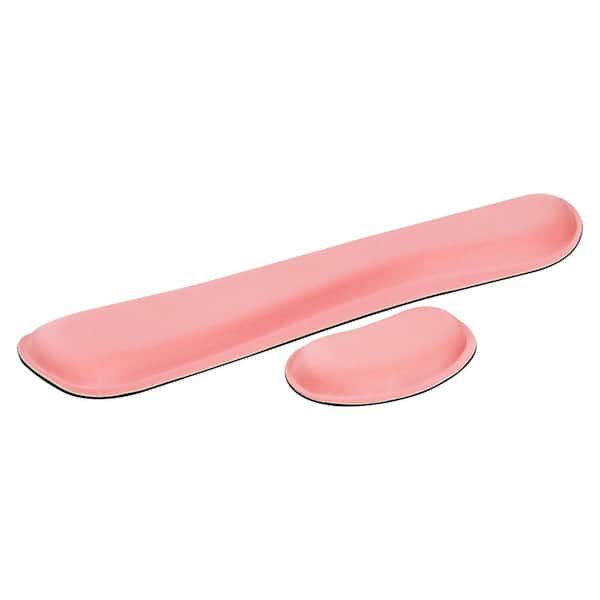 3 in. W Rectangle Pink Memory Foam Ergonomic Keyboard and Mouse Wrist Rest Set