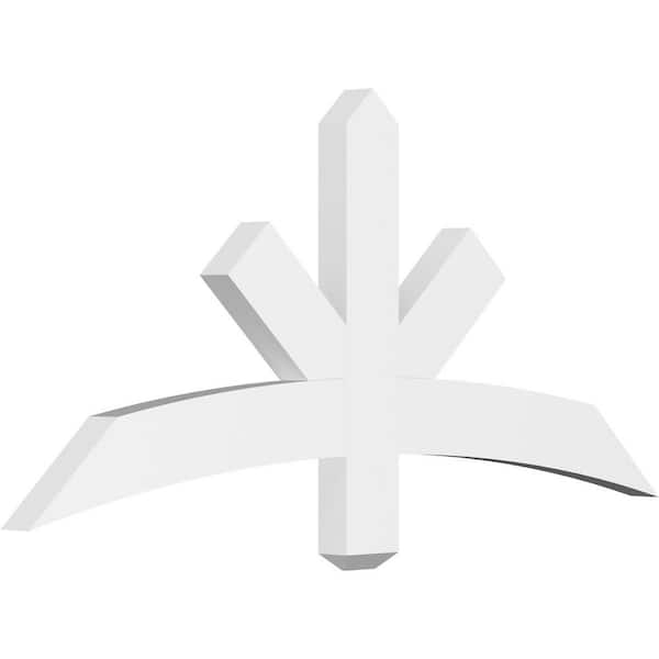 Ekena Millwork Alberta 48 in. W x 22 in. H x 2 in. D Signature Polyurethane Bracket