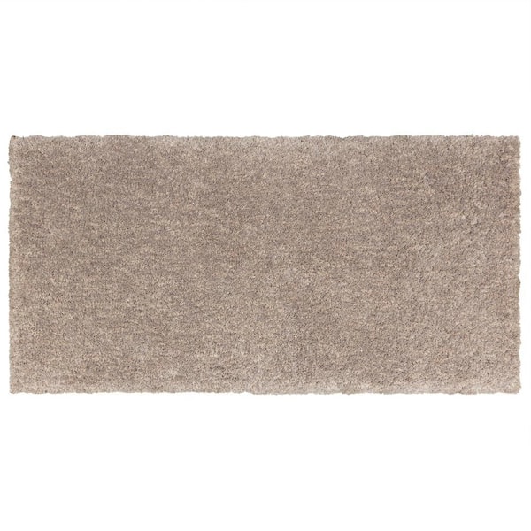Home Decorators Collection Ethereal Shag Grey Doormat 2 ft. x 4 ft. Rectangle Braided Area Rug