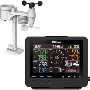 7-in-1 Weather Station, Wireless Console Monitoring System, Gauges for Temperature, Humidity, Wind Speed & More