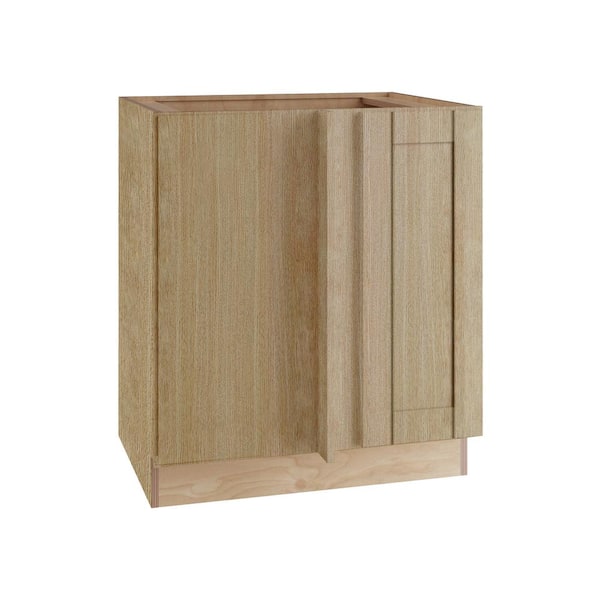 Home Decorators Collection Washington 30 in. W x 24 in. D x 34.5 in. H Assembled Plywood Base Blind Cabinet Kitchen Cabinet in Oak with Soft Close