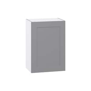 Bristol Painted Slate Gray Shaker Assembled Wall Kitchen Cabinet (21 in. W x 30 in. H x 14 in. D)
