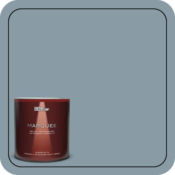 BEHR MARQUEE 1 qt. #MQ5-27 Rainy Season One-Coat Hide Matte Interior Paint & Primer