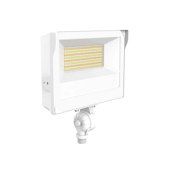 ETI LIGHTING 175-Watt Equivalent White Integrated LED Flood Light Adjustable 4500-8400 Lumens and CCT with Photocell