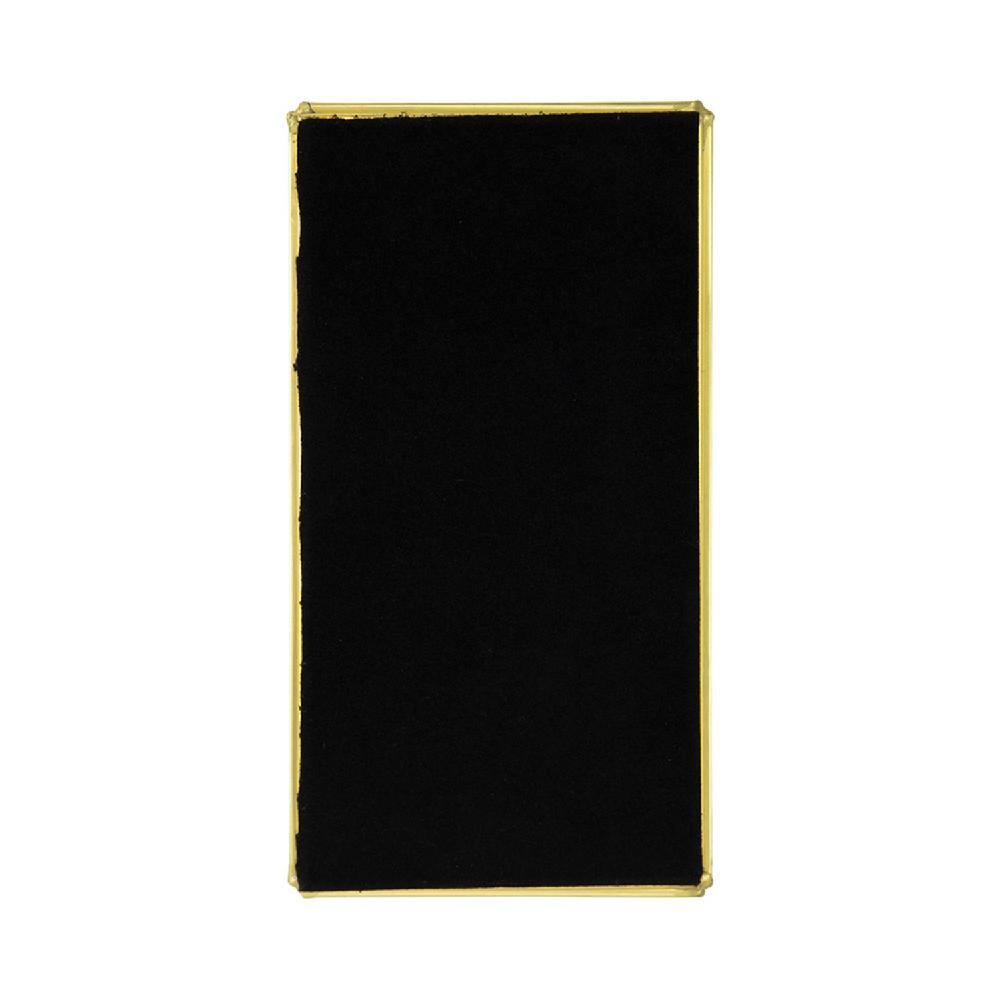 Clear Rectangular Glass Tray with Gold Rim