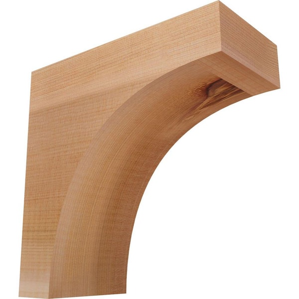 Ekena Millwork 3-1/2 in. x 8 in. x 8 in. Western Red Cedar Huntington Smooth Corbel