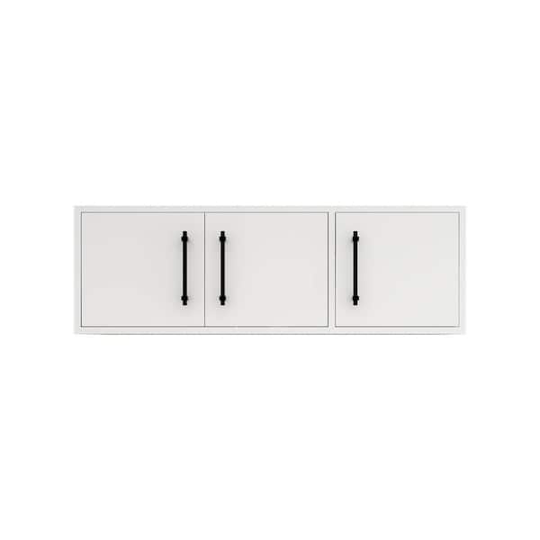 Victoria 42 in. W x 11.8 in. D x 13.78 in. H White Plywood Wall Overhead Floating Linen Cabinet in Gloss White