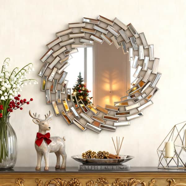 23.6 in. W x 23.6 in. H Round Framless Mirror