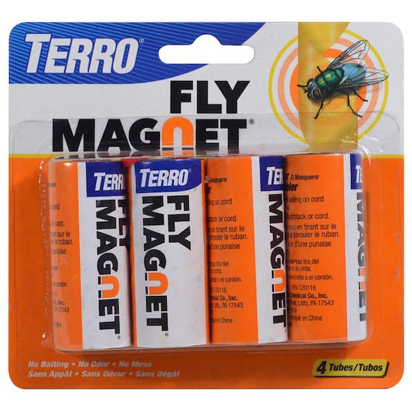 TERRO Fly Magnet Sticky Paper Fly Trap (4-Count)