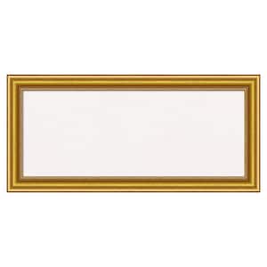 Townhouse Gold Wood White Corkboard 34 in. x 16 in. Bulletin Board Memo Board