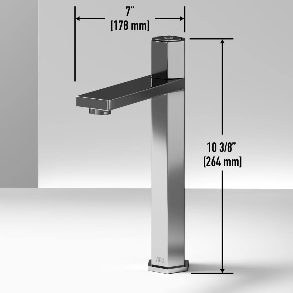 Nova Chrome Vessel Bathroom Faucet with Single-Handle Design