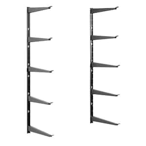 Heavy Duty Lumber Storage Rack with Fully Adjustable Arms, Holds Up to 800 lbs. for Garage, Basement and Pantry