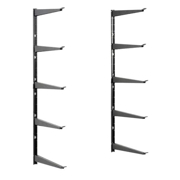 Angel Sar Heavy Duty Lumber Storage Rack with Fully Adjustable Arms, Holds Up to 800 lbs. for Garage, Basement and Pantry