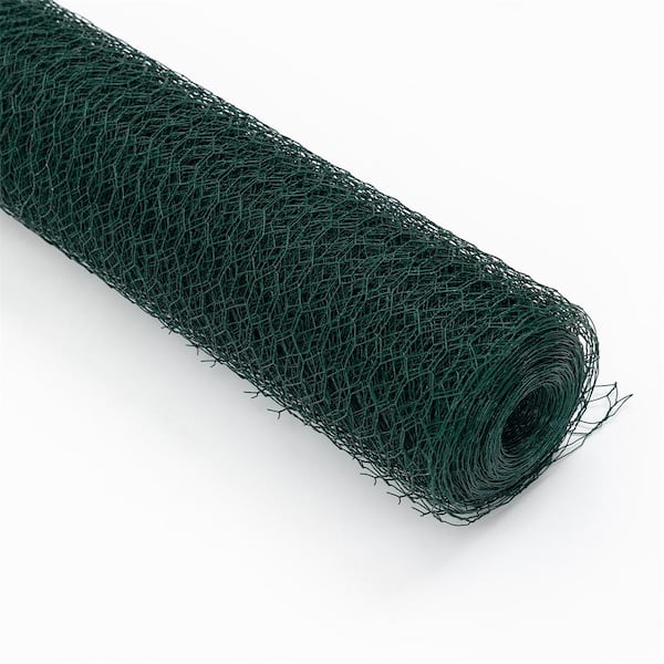 Kahomvis 1/4 in. W. x 3.6 ft. x 197 ft. Outdoor Anti-Rust Chicken Wire Poultry Net Green Galvanized Metal Fence Hardware Cloth