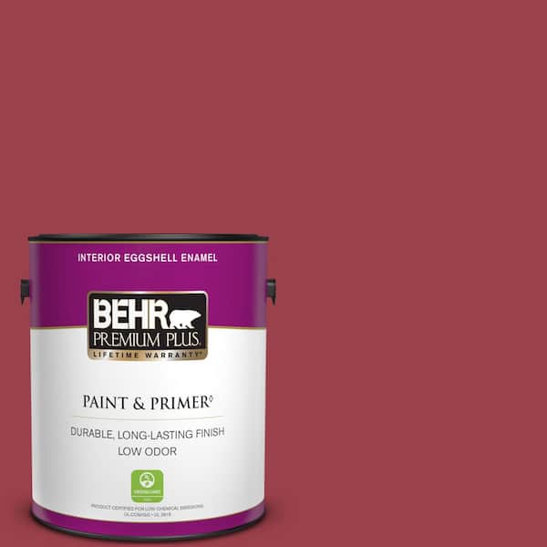 BEHR PREMIUM PLUS 1 gal. Home Decorators Collection #HDC-CL-01 Timeless Ruby Eggshell Enamel Low Odor Interior Paint & Primer