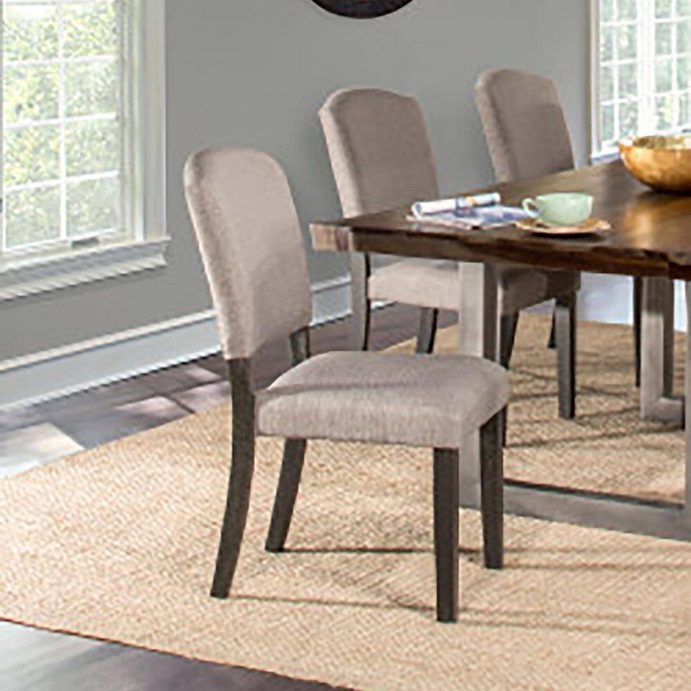 Clarion Black Upholstered Parsons Side Chair Set