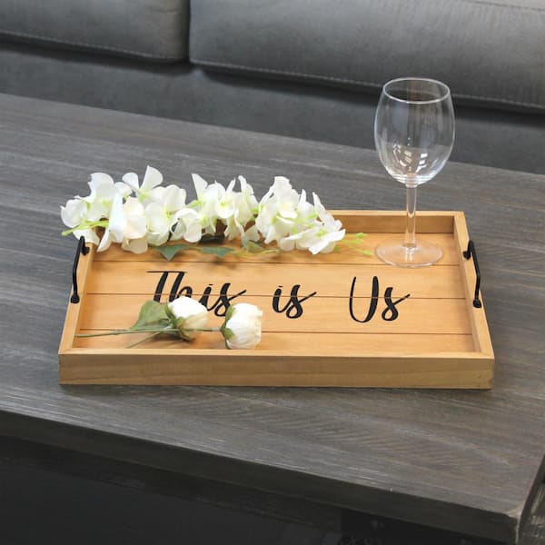 This good is us tray, wood tray, rustic tray