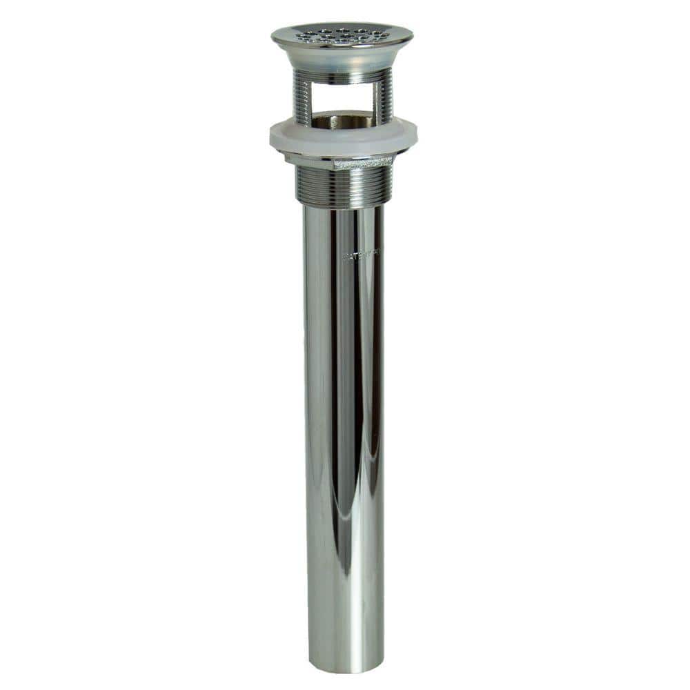 2-1/2 in. Threaded Lavatory Grid Drain with Overflow in Polished Chrome