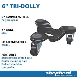 6 in. Steel Tri-Dolly with 200 lb. Load Rating