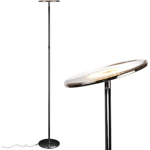 Sky 63 in. Gunmetal Black Industrial 1-Light Dimmable LED Floor Lamp with Adjustable Head