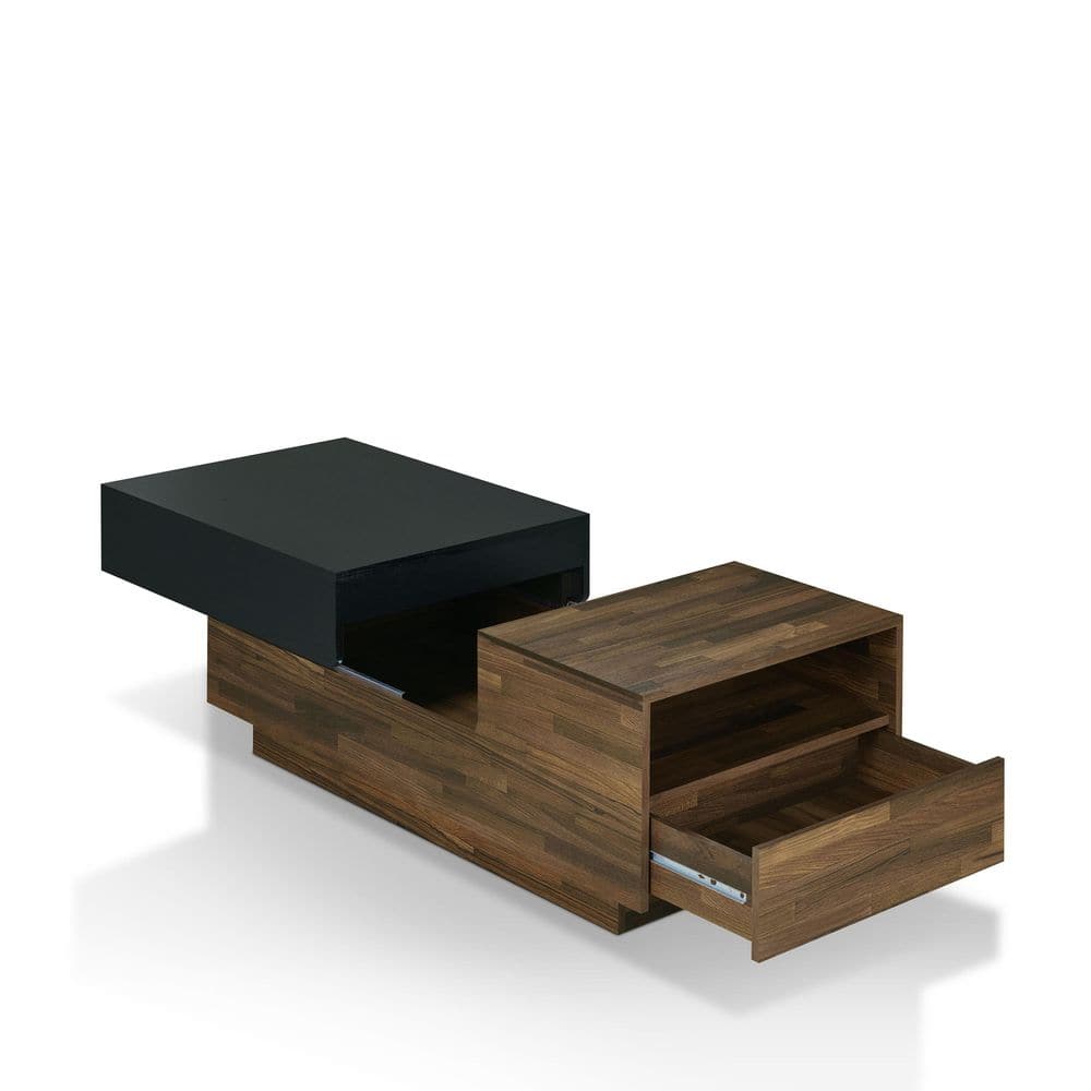 Quarterman 47.28 in. Light Hickory Rectangle Wood Coffee Table with Storage -  Furniture of America, YNJ-1991C31